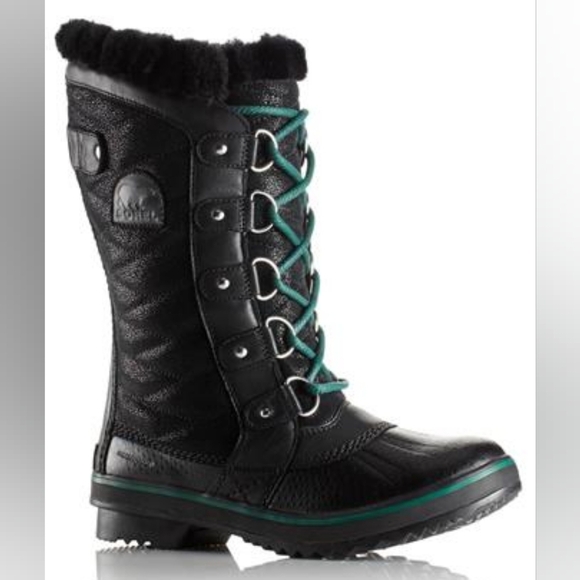 Sorel Tofino Snow Boot Black Leather Waterproof Fleece lined NL‎ 3029-010 Size 6 - Picture 11 of 11